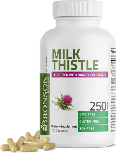 Bronson Milk Thistle & Dandelion (250 capsules)