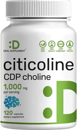 Citicoline CDP Choline 1,000mg (120 capsules)