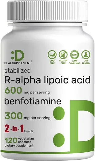 DEAL R-Alpha Lipoic Acid with Benfotiamine (120 capsules)
