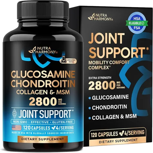 Glucosamine Chondroitin MSM Collagen 2,800mg (120 capsules)