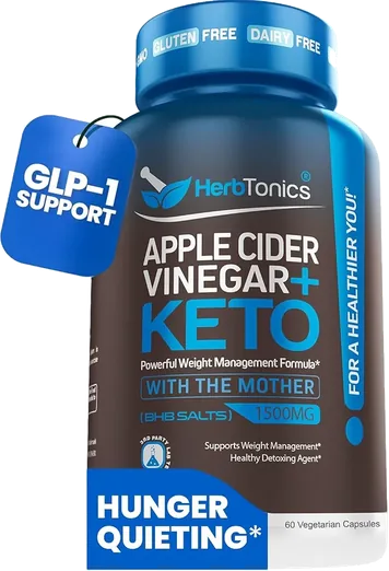 Herbtonics Apple Cider Vinegar + Keto BHB (60 capsules)