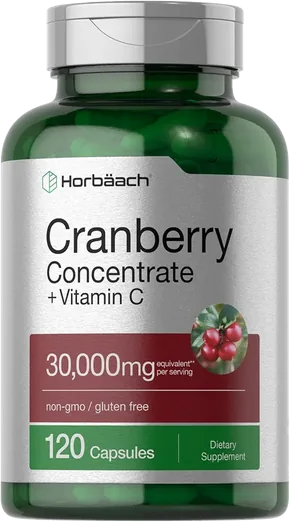 Horbaach Cranberry Extract with Vitamin C (120 capsules)