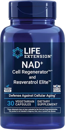 Life Extension NAD+ Cell Regenerator & Resveratrol Elite (30 capsules)