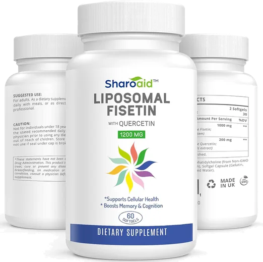 Liposomal Fisetin with Quercetin 1,200mg (60 softgels)