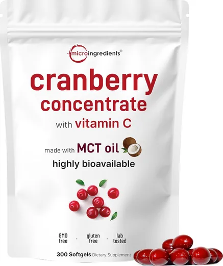 Micro Ingredients Cranberry with Vitamin C (300 softgels)