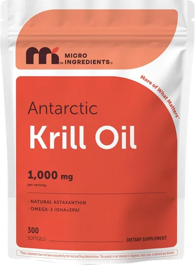 Micro Ingredients Antarctic Krill Oil 1,000mg (300 softgels)