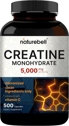 NatureBell Creatine Monohydrate 5,000mg (500 capsules)