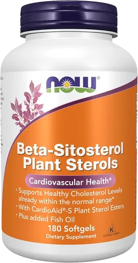 NOW Beta-Sitosterol Plant Sterols with Fish Oil (180 count)