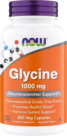 NOW Glycine 1,000mg (200 capsules)
