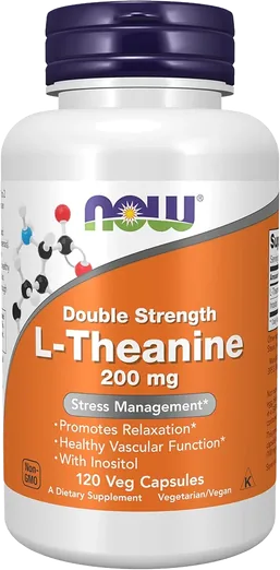 NOW L-Theanine 200mg with Inositol (120 capsules)