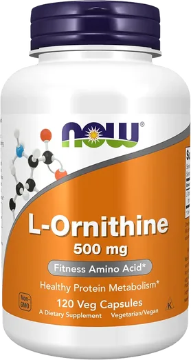 NOW L-Ornithine 500mg (120 capsules)