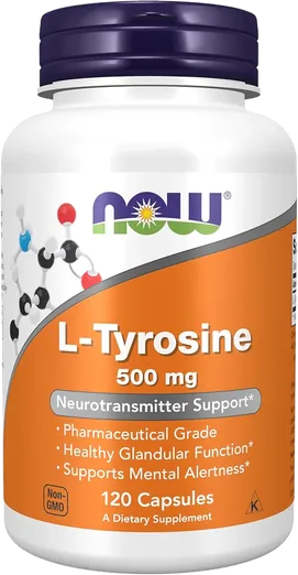 NOW L-Tyrosine 500mg (120 capsules)