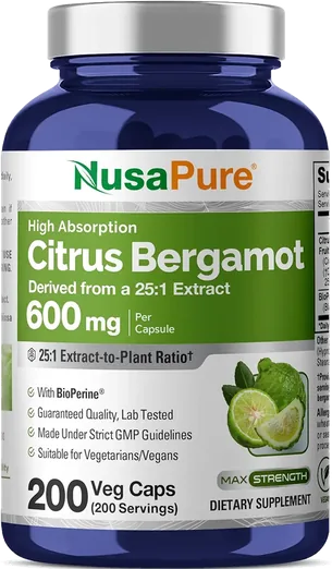 NusaPure Citrus Bergamot 600mg (200 capsules)