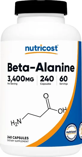 Nutricost Beta-Alanine 3,400mg (240 capsules)