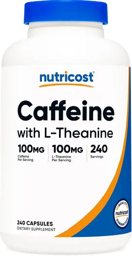 Nutricost Caffeine with L-Theanine (240 capsules)