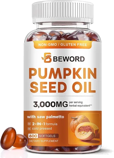 Pumpkin Seed Oil 3,000mg with Saw Palmetto (600 softgels)