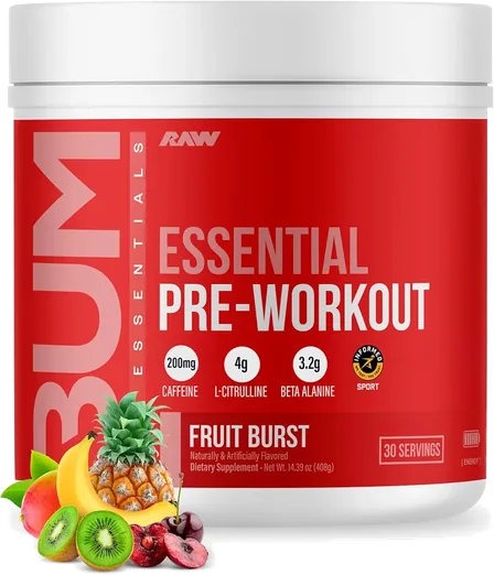 RAW Essential Pre-Workout, Fruit Burst