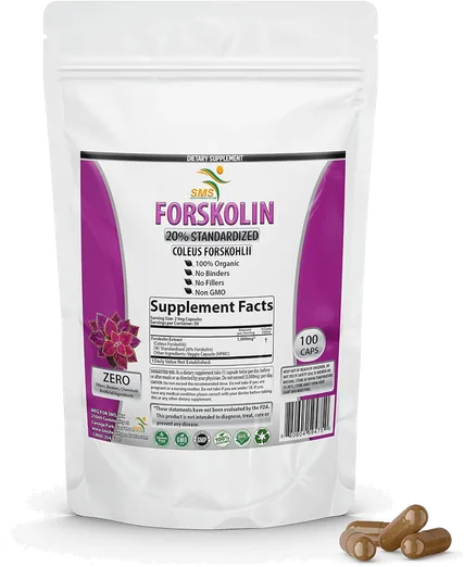 SMS Health Forskolin Extract 1,000mg (100 capsules)