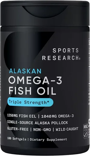 Sports Research Wild Alaska Omega-3 Fish Oil (180 softgels)