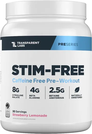 Transparent Labs Stim-Free Pre-Workout (30 servings)