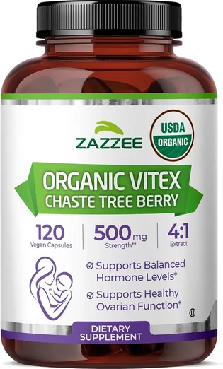 Zazzee Organic Vitex Chasteberry (120 capsules)