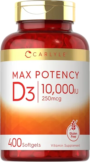 Carlyle Vitamin D3 10,000 IU (400 softgels)