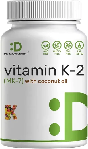 Deal Supplement Vitamin K2 MK-7 200mcg (240 softgels)