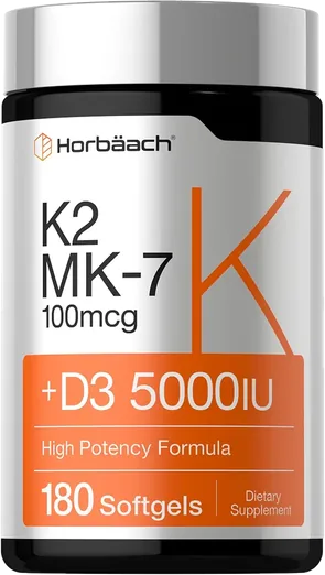 Horbaach Vitamin D3 + K2 (180 softgels)