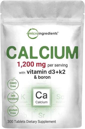 Micro Ingredients Calcium with D3 + K2 (300 tablets)