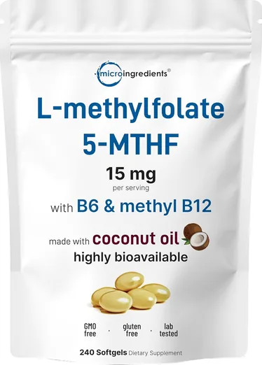 Micro Ingredients L-Methylfolate 15mg (240 softgels)