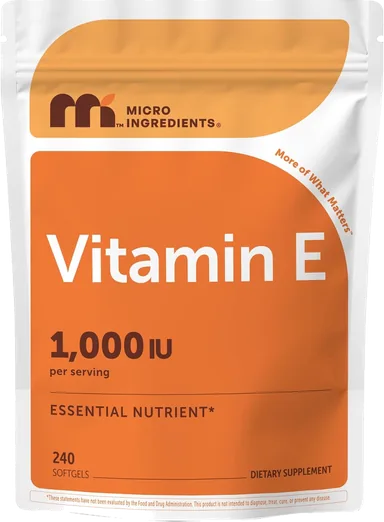 Micro Ingredients Vitamin E 1,000 IU (240 softgels)