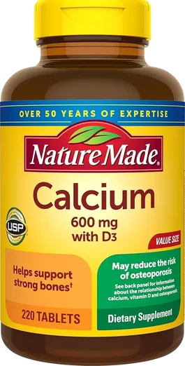Nature Made Calcium 600mg with D3 (220 tablets)