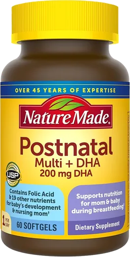 Nature Made Postnatal Multivitamin + DHA (60 softgels)