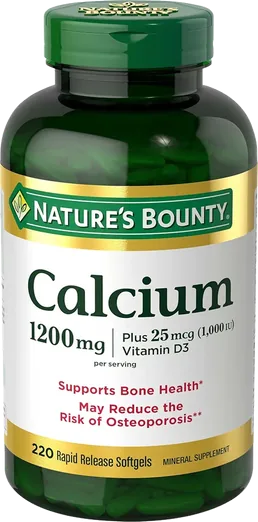 Nature's Bounty Calcium 1,200mg with D3 (220 softgels)