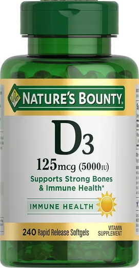 Nature's Bounty Vitamin D3 5,000 IU (240 softgels)