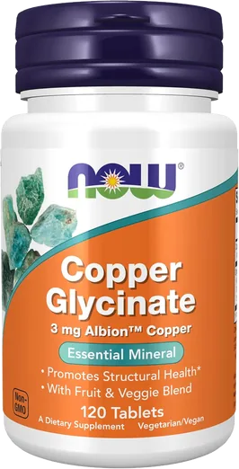 NOW Copper Glycinate 3mg (120 tablets)