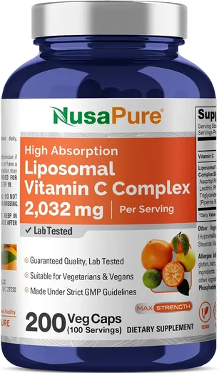 NusaPure Liposomal Vitamin C 2,032mg (200 capsules)