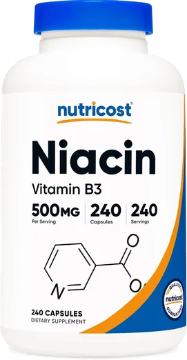Nutricost Niacin 500mg (240 capsules)