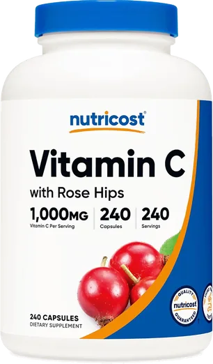 Nutricost Vitamin C with Rose Hips (240 capsules)