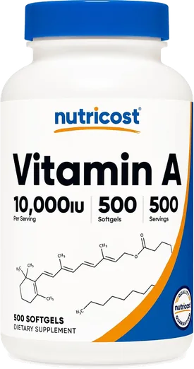 Nutricost Vitamin A 10,000 IU (500 softgels)