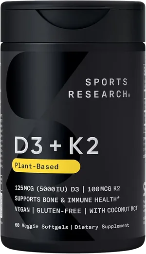 Sports Research Vegan Vitamin D3 + K2 (60 plantgels)
